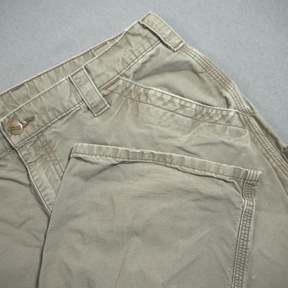 Carhartt Loose Baggy Original Dungaree Fit Canvas Men Work Pants 34x33 B151 LBR